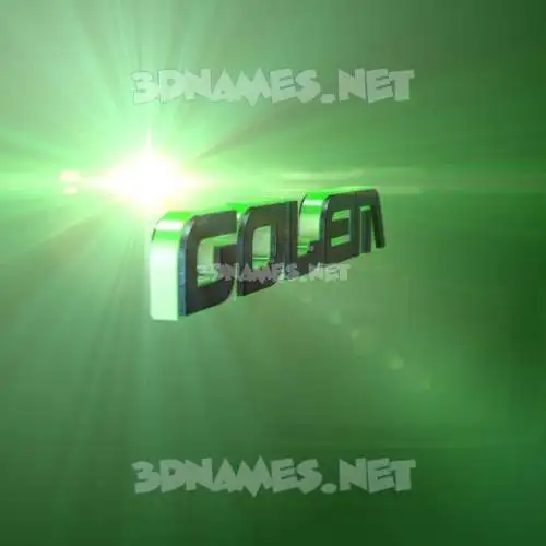 golem in Green Light style - 3D name wallpaper golem in Green Light style - 3D name wallpaper