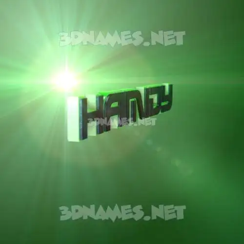 hamidy in Green Light style - 3D name wallpaper