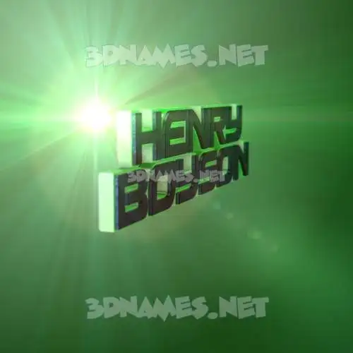 henry boyson in Green Light style - 3D name wallpaper
