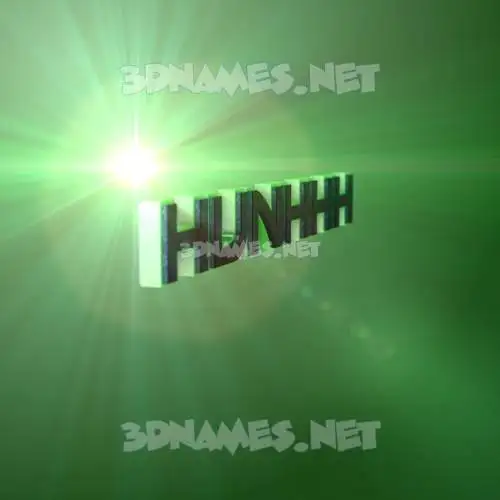 hunhhh in Green Light style - 3D name wallpaper hunhhh in Green Light style - 3D name wallpaper