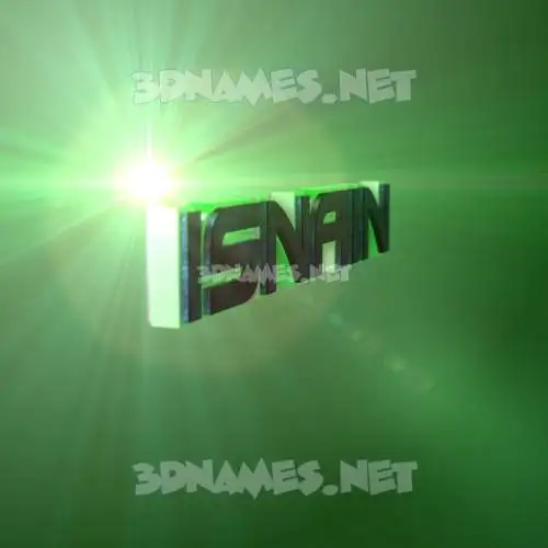 isnain in Green Light style - 3D name wallpaper isnain in Green Light style - 3D name wallpaper