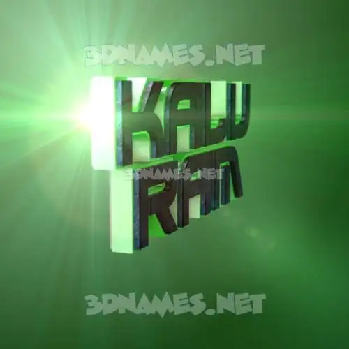 kalu ram in Green Light style - 3D name wallpaper kalu ram in Green Light style - 3D name wallpaper