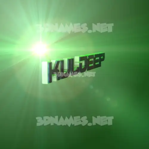 kuldeep in Green Light style - 3D name wallpaper