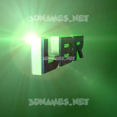 lbr in Green Light style - 3D name wallpaper lbr in Green Light style - 3D name wallpaper