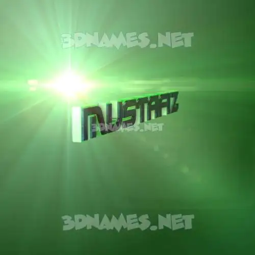 mustafiz in Green Light style - 3D name wallpaper
