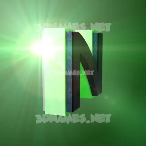 n in Green Light style - 3D name wallpaper n in Green Light style - 3D name wallpaper