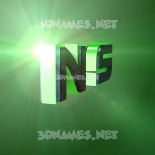 n s in Green Light style - 3D name wallpaper n s in Green Light style - 3D name wallpaper