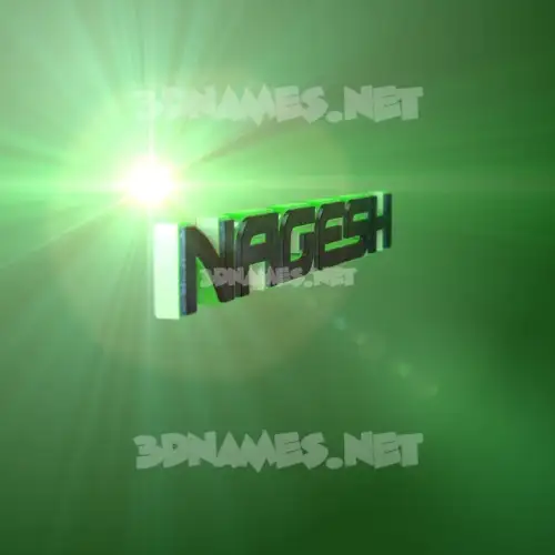 nagesh in Green Light style - 3D name wallpaper