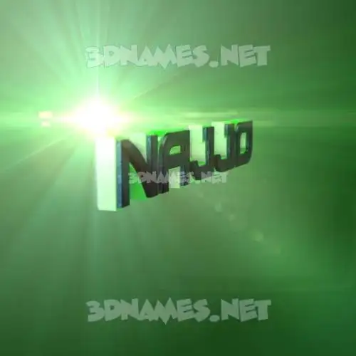 najjo in Green Light style - 3D name wallpaper