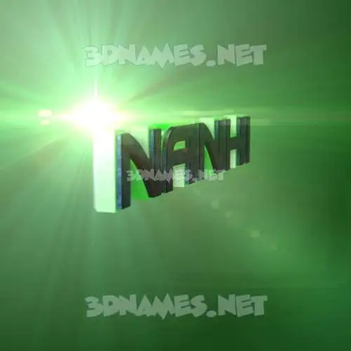 nanhi in Green Light style - 3D name wallpaper