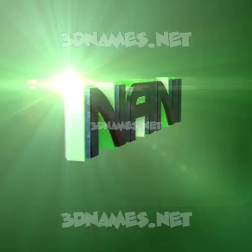 nani in Green Light style - 3D name wallpaper