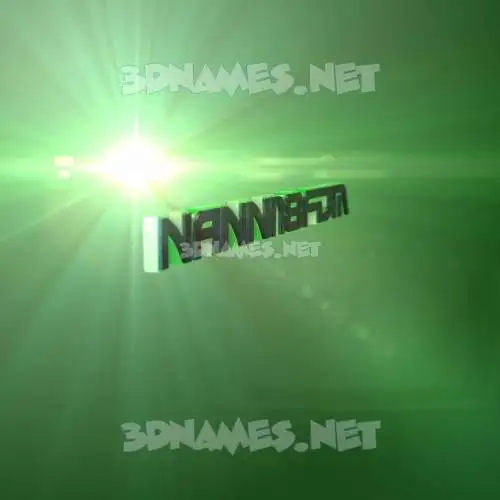 nanni18fdm in Green Light style - 3D name wallpaper nanni18fdm in Green Light style - 3D name wallpaper