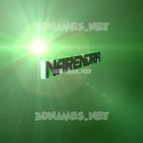 narendra in Green Light style - 3D name wallpaper