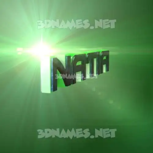 natia in Green Light style - 3D name wallpaper
