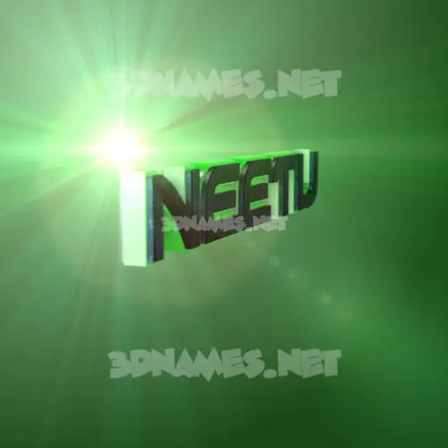 neetu in Green Light style - 3D name wallpaper