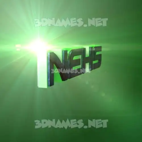 nehs in Green Light style - 3D name wallpaper