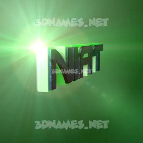 niat in Green Light style - 3D name wallpaper
