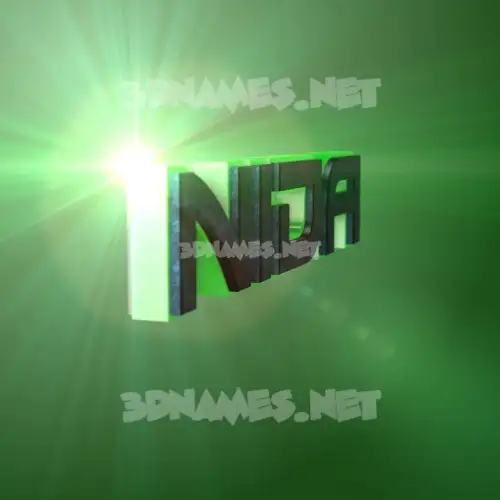 nida in Green Light style - 3D name wallpaper nida in Green Light style - 3D name wallpaper