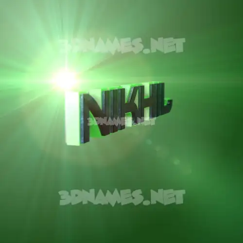 nikhil in Green Light style - 3D name wallpaper nikhil in Green Light style - 3D name wallpaper