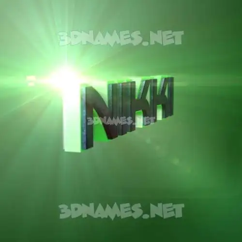 nikki in Green Light style - 3D name wallpaper nikki in Green Light style - 3D name wallpaper
