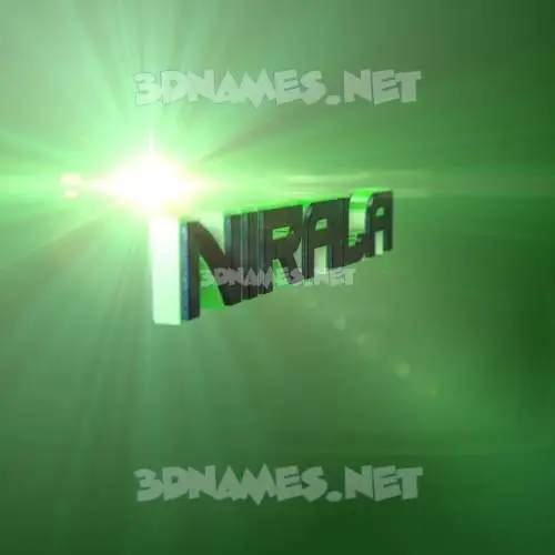 nirala in Green Light style - 3D name wallpaper
