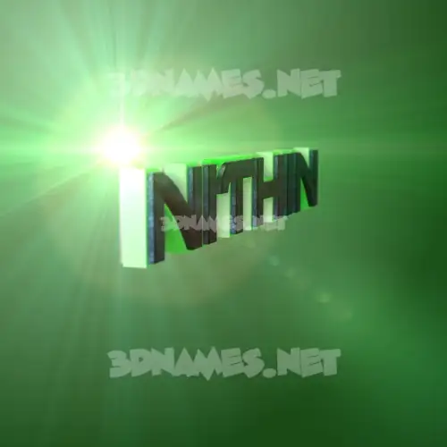 nithin in Green Light style - 3D name wallpaper nithin in Green Light style - 3D name wallpaper
