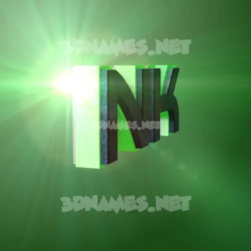 nk in Green Light style - 3D name wallpaper nk in Green Light style - 3D name wallpaper