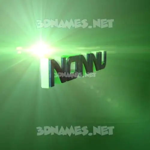 nonnu in Green Light style - 3D name wallpaper nonnu in Green Light style - 3D name wallpaper