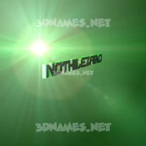 nothilezamo in Green Light style - 3D name wallpaper nothilezamo in Green Light style - 3D name wallpaper