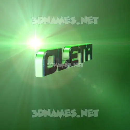 oleta in Green Light style - 3D name wallpaper