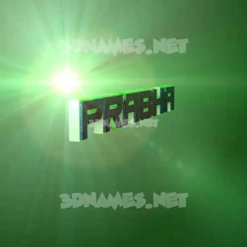 prabha in Green Light style - 3D name wallpaper prabha in Green Light style - 3D name wallpaper
