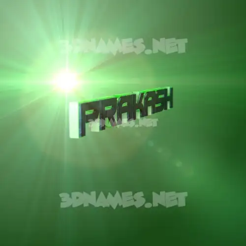 prakash in Green Light style - 3D name wallpaper