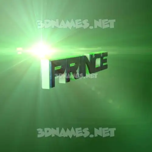 prince in Green Light style - 3D name wallpaper prince in Green Light style - 3D name wallpaper