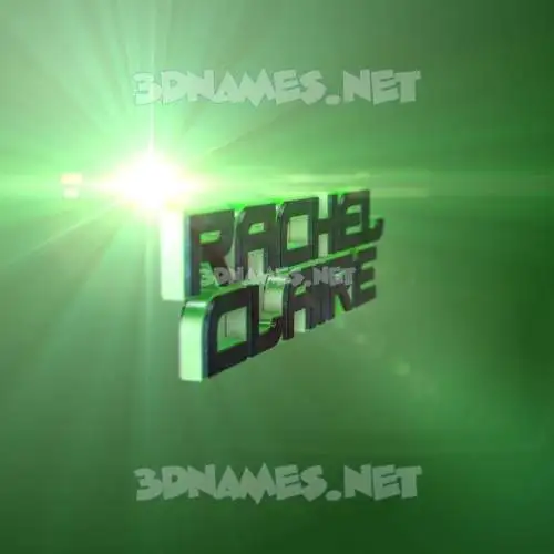 rachel claire in Green Light style - 3D name wallpaper rachel claire in Green Light style - 3D name wallpaper