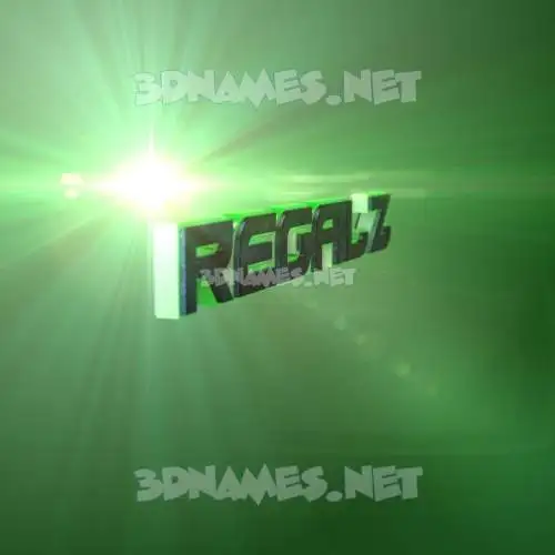 regalz in Green Light style - 3D name wallpaper regalz in Green Light style - 3D name wallpaper