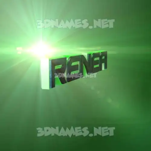 renea in Green Light style - 3D name wallpaper renea in Green Light style - 3D name wallpaper