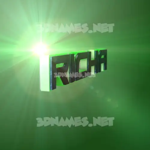 richa in Green Light style - 3D name wallpaper richa in Green Light style - 3D name wallpaper