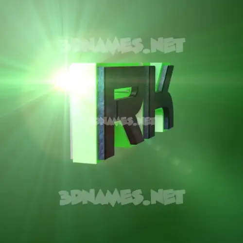 rk in Green Light style - 3D name wallpaper rk in Green Light style - 3D name wallpaper