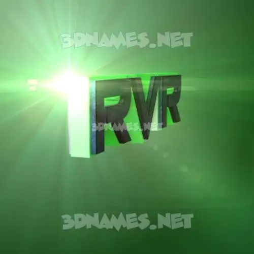 rvr in Green Light style - 3D name wallpaper rvr in Green Light style - 3D name wallpaper