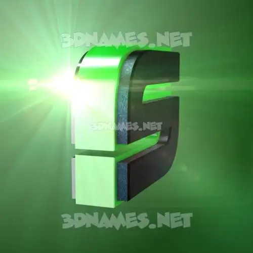 s in Green Light style - 3D name wallpaper s in Green Light style - 3D name wallpaper