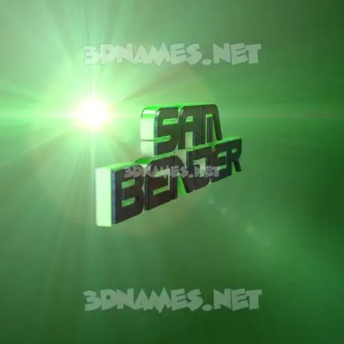 sam bender in Green Light style - 3D name wallpaper sam bender in Green Light style - 3D name wallpaper
