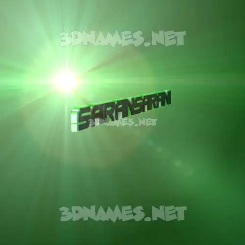 saransarani in Green Light style - 3D name wallpaper saransarani in Green Light style - 3D name wallpaper