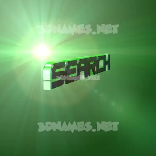 search in Green Light style - 3D name wallpaper