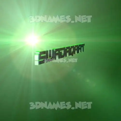 swadaqaat in Green Light style - 3D name wallpaper