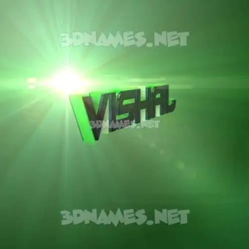 vishal in Green Light style - 3D name wallpaper
