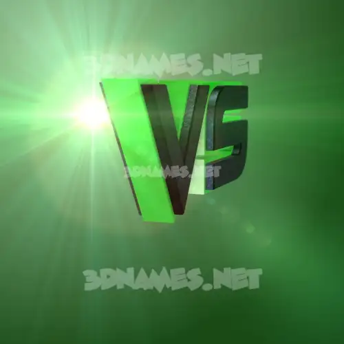 vs in Green Light style - 3D name wallpaper vs in Green Light style - 3D name wallpaper
