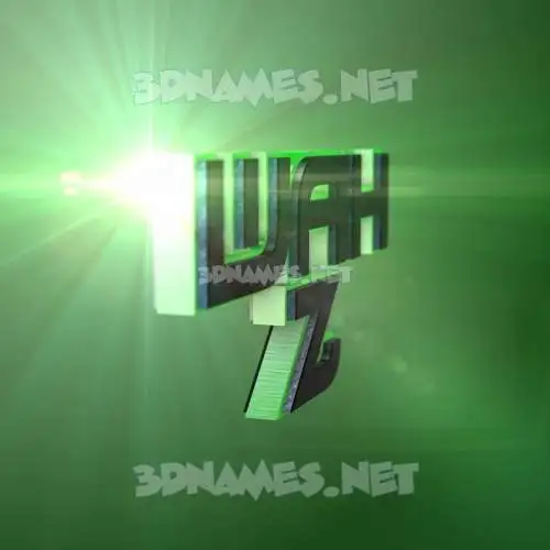 wah z in Green Light style - 3D name wallpaper wah z in Green Light style - 3D name wallpaper