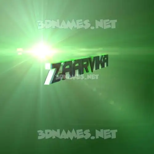 zaarvika in Green Light style - 3D name wallpaper zaarvika in Green Light style - 3D name wallpaper
