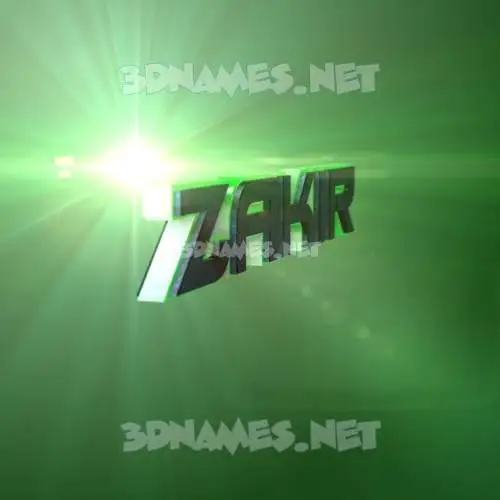 zakir in Green Light style - 3D name wallpaper zakir in Green Light style - 3D name wallpaper