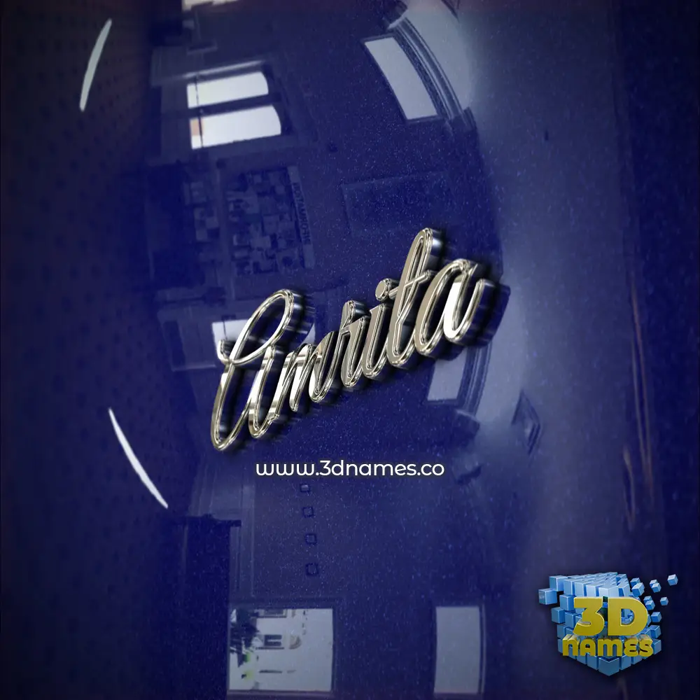 amrita in Metalic Blue style - 3D name wallpaper amrita in Metalic Blue style - 3D name wallpaper
